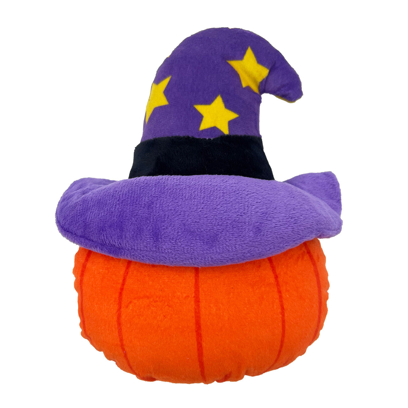 Halloween Witchy Pumpkin Plush Pet Toy with Squeaker