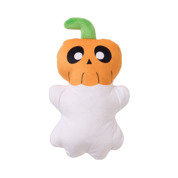 Halloween Pumpkin Head Ghost Body Plush Dog Toy
