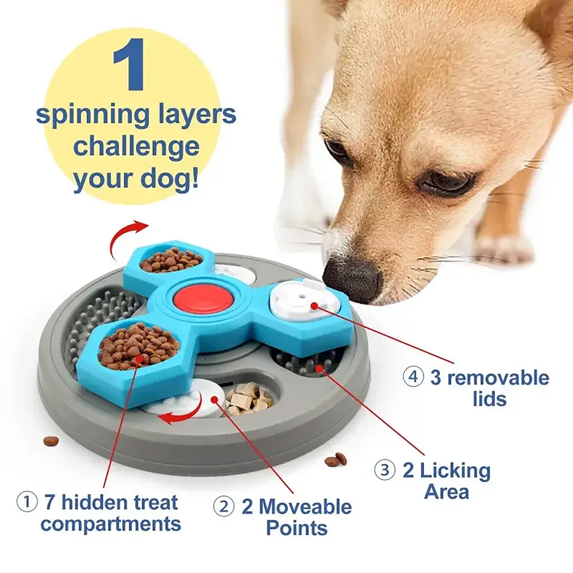 Interactive Dog Puzzle Feeder