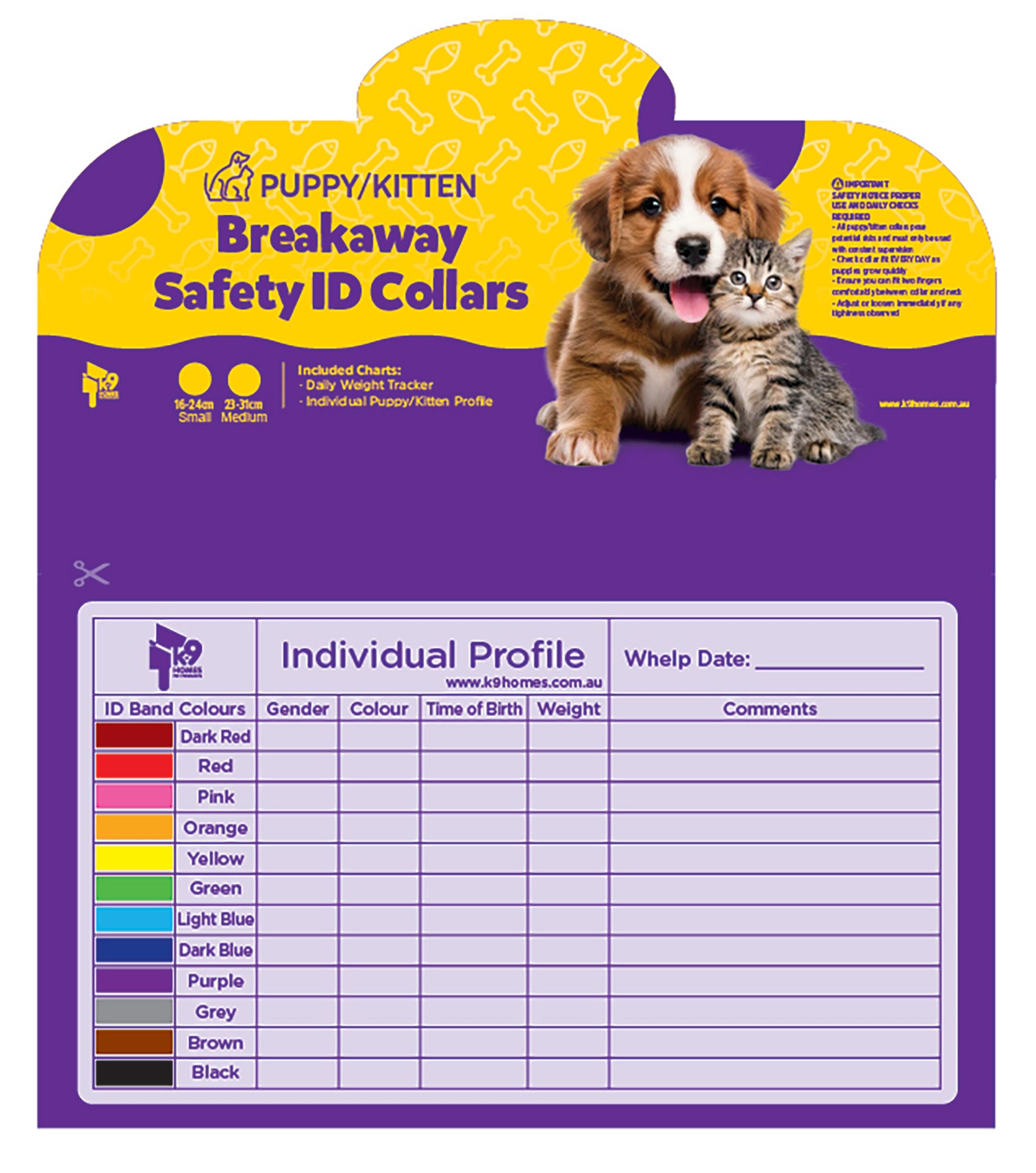 Puppy/Kitten Safety ID Collars Whelping