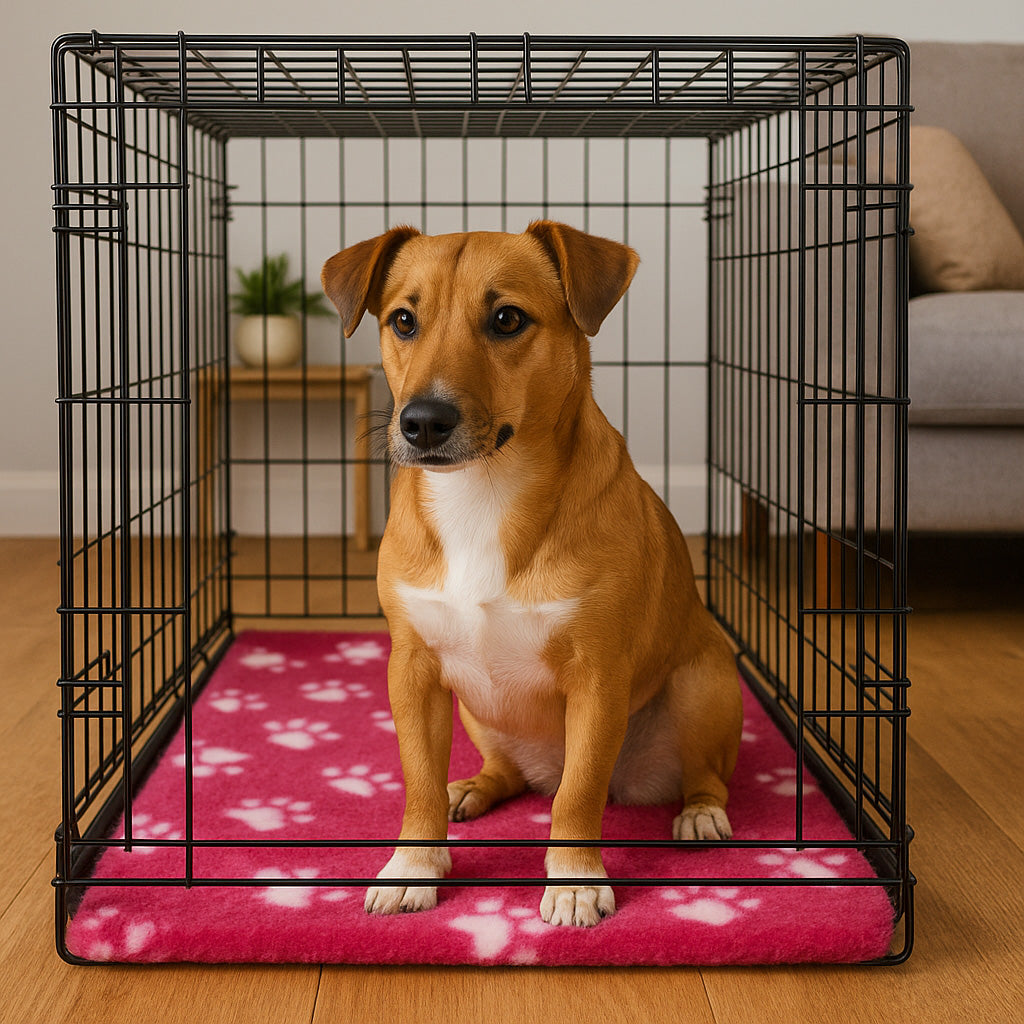 Stay Dry Crate Mat Pink/White